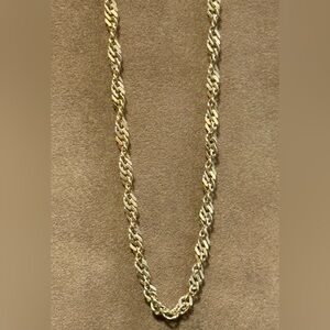 Elegant Golden Rope Chain Necklace